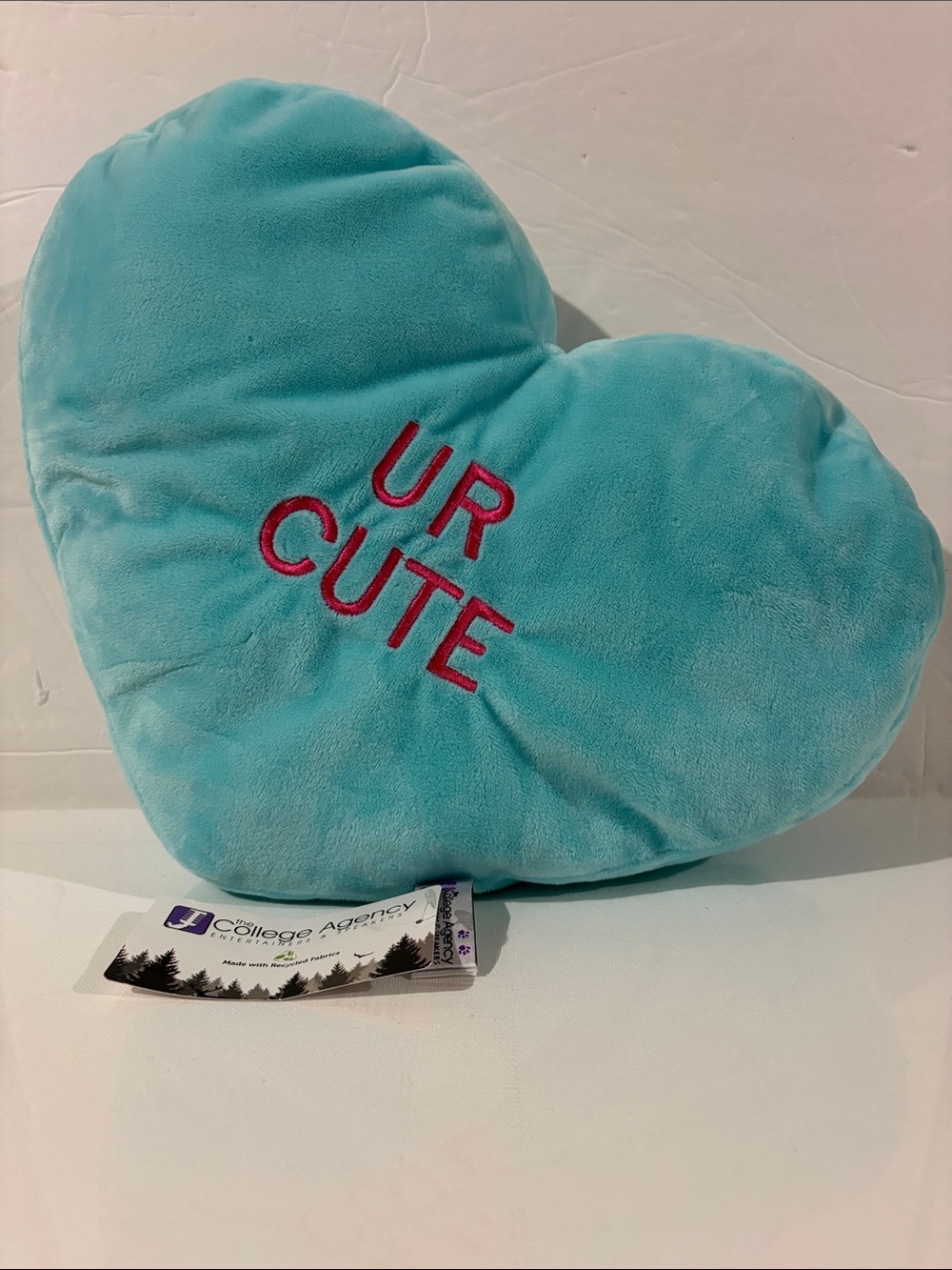 NWT Turquoise Heart Pillow - UR CUTE - Home Decor
